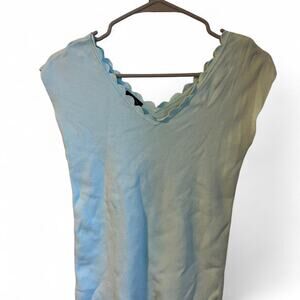 Blue talbots scalloped v